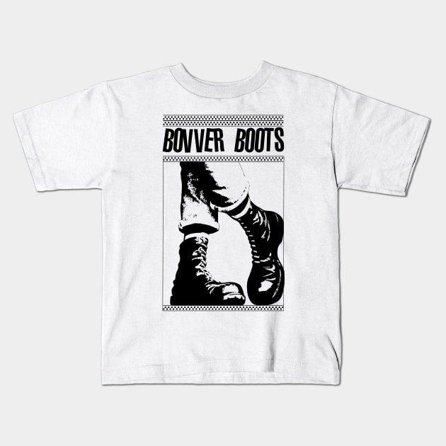 Retro 80s SKA  Bovver Boots Kids T-Shirt by MotorManiac